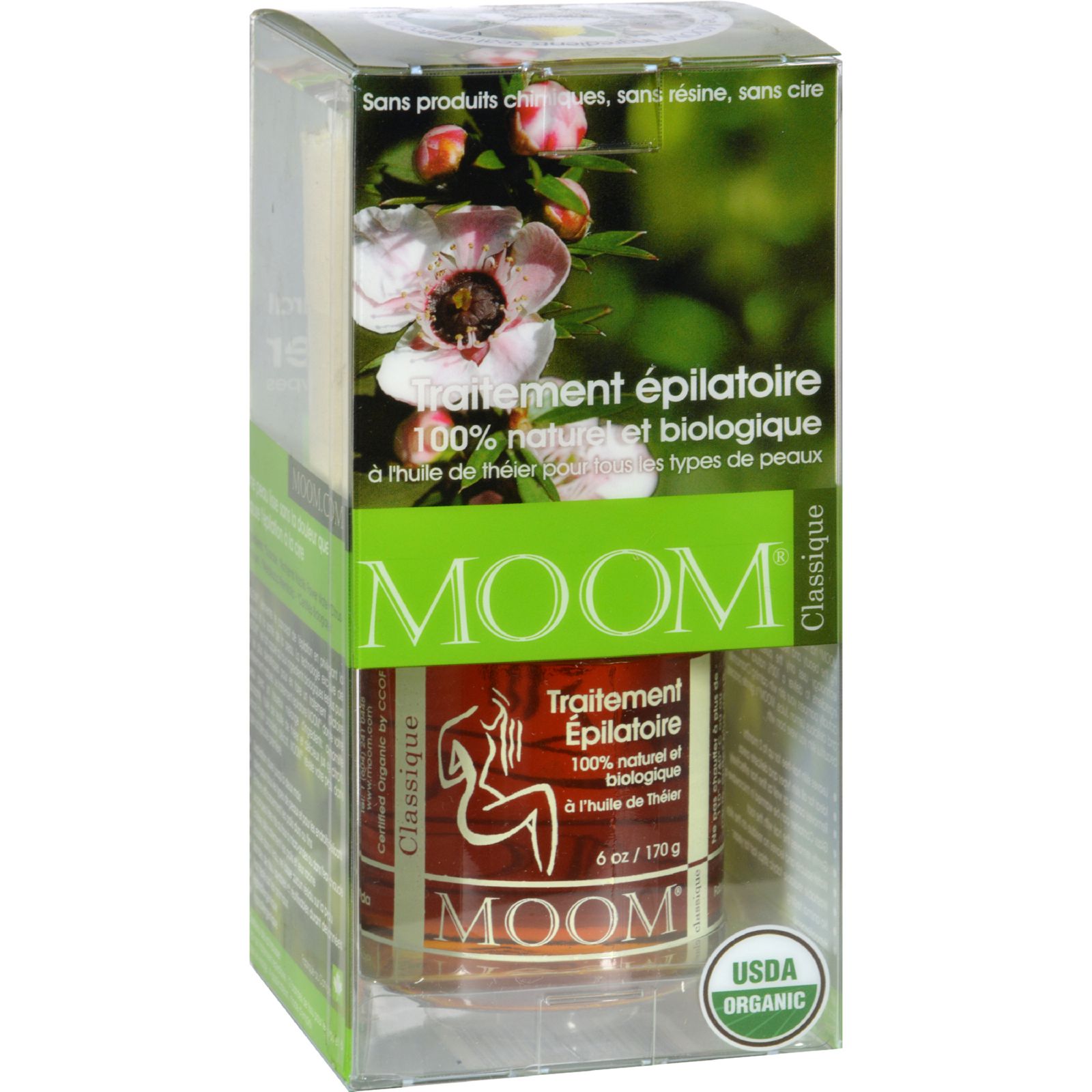 Moom Organic Hair Removal Kit With Tea Tree Classic 1 Kit